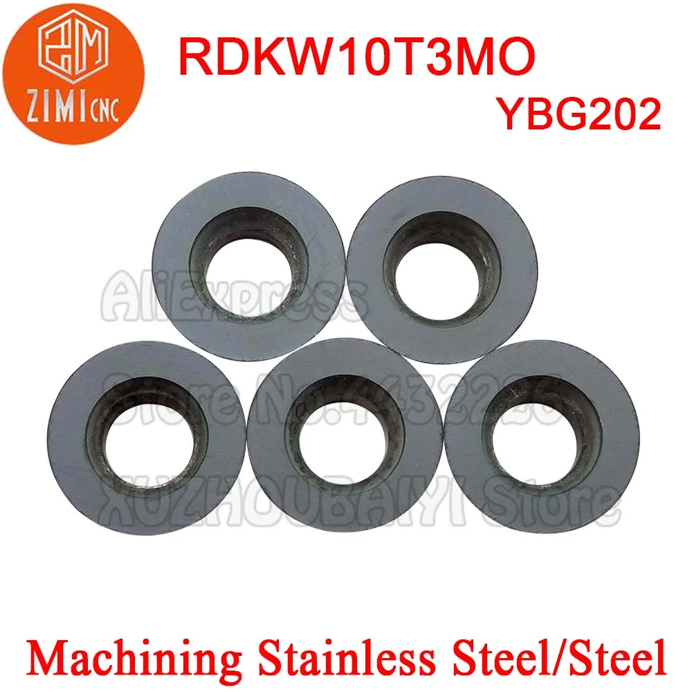 10pcs RDKW10T3MO YBG202 Carbide Milling Inserts Turning Tools CNC Cutter Lathe RDKW Blade for stainless steel and - купить по
