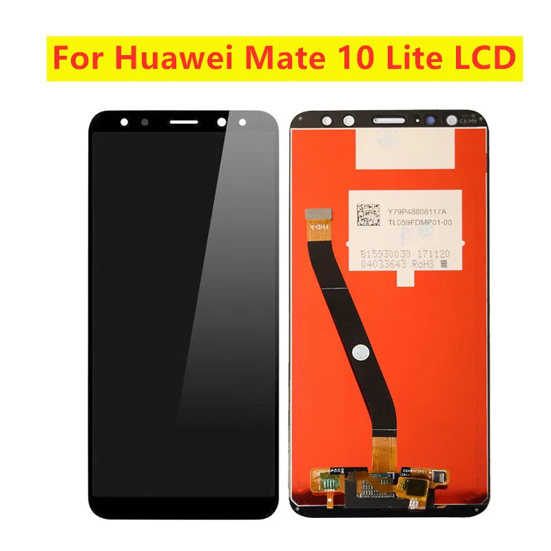 for mate10Lite black 6," для huawei Коврики 10 Pro BLA-L09 BLA-L29 BLA-AL00 ЖК-дисплей Дисплей Сенсорный экран дигитайзер с логотипом для Коврики 10 Lite ЖК-дисплей Дисплей - Цвет: for mate10Lite black