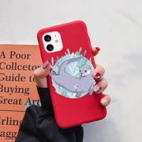 yndfcnb cute animal cartoon otter phone case soft solid color for iphone 11 12 13 mini pro xs max 8 7 6 6s plus x xr