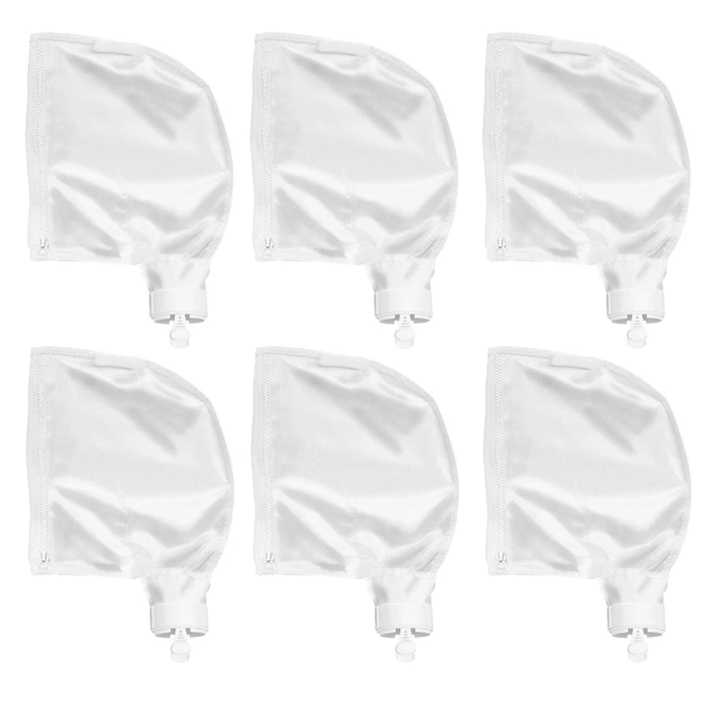 6PCS Swimming Pool Cleaner Bags Zippered Bag Replacement Fits for Polaris 280,480 Pool Cleaner All Purpose Filter Bag