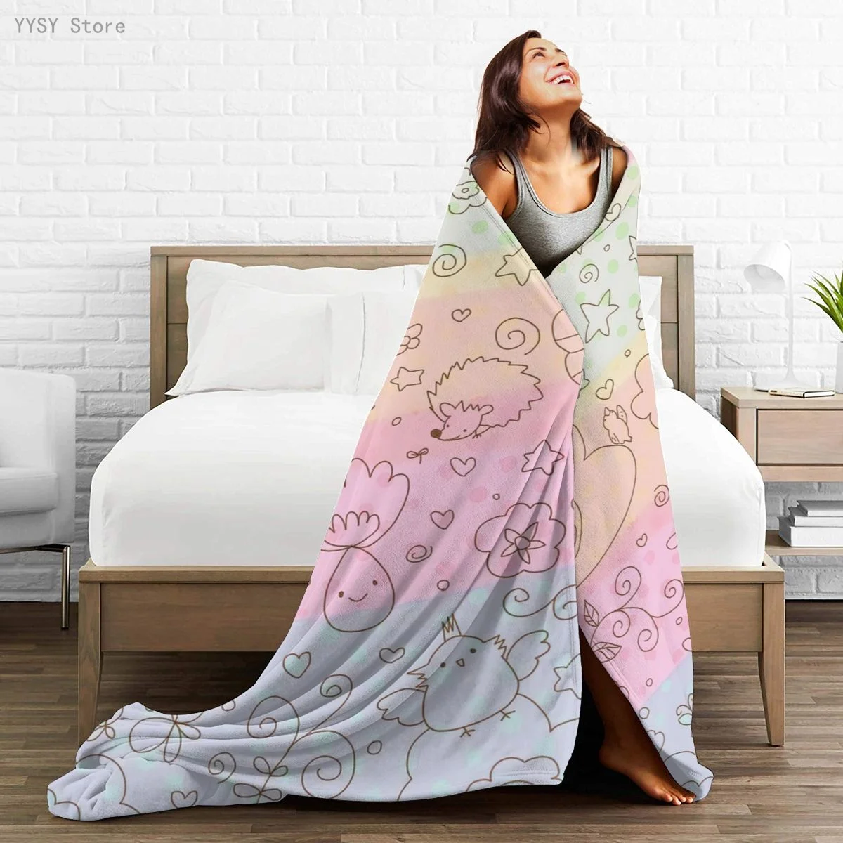 

Kawaii (2) Anime printed Ultra-Soft Micro Fleece Blanket flannel throw Sherpa bedspread bedding sofa