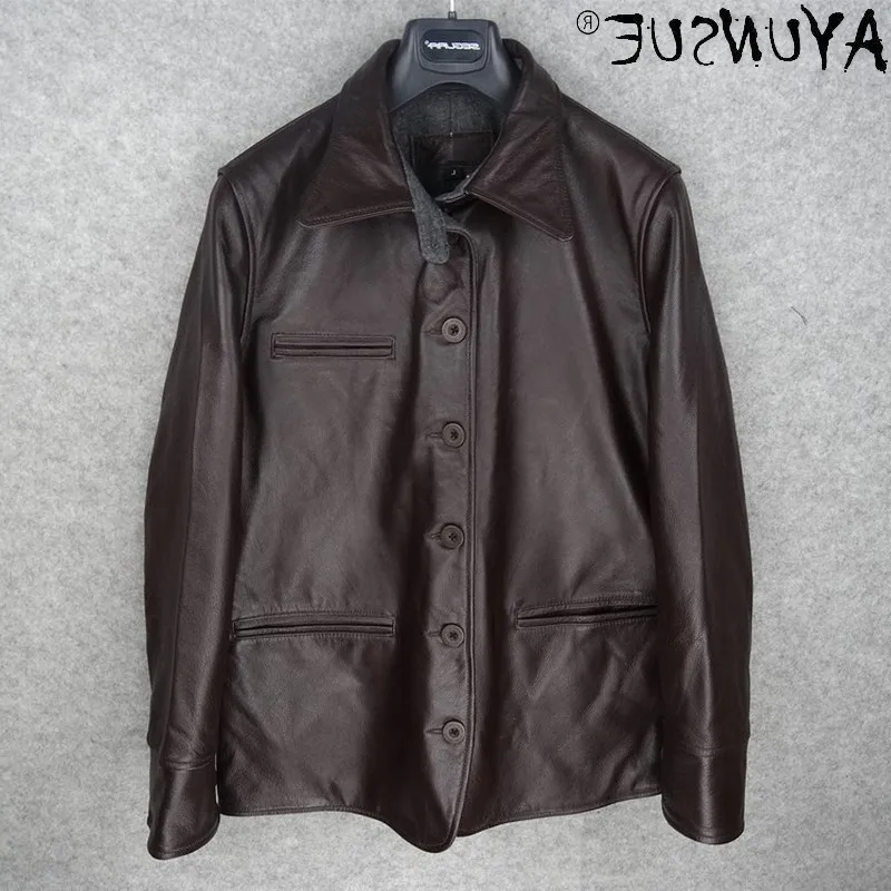 

Куртка мужская из натуральной воловьей кожи, теплая одежда, пальто, одежда для осени, LXR516, 2021