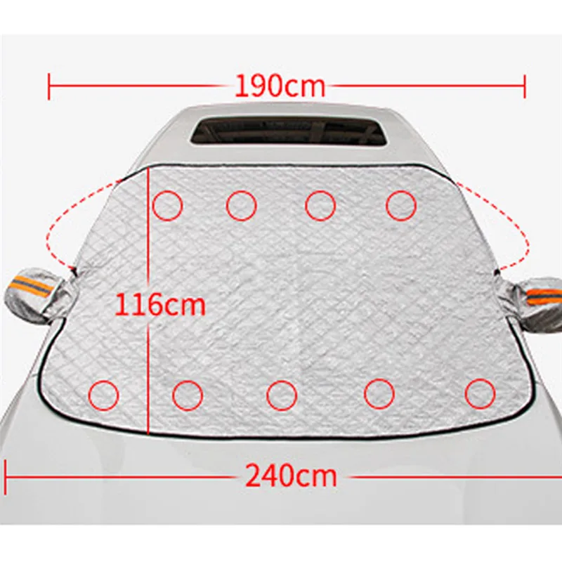 

Car Front Windshield Shield Cover Waterproof Anti-snow Frost-proof Anti Heat Protector Aluminum Foil Windshield Sunshade