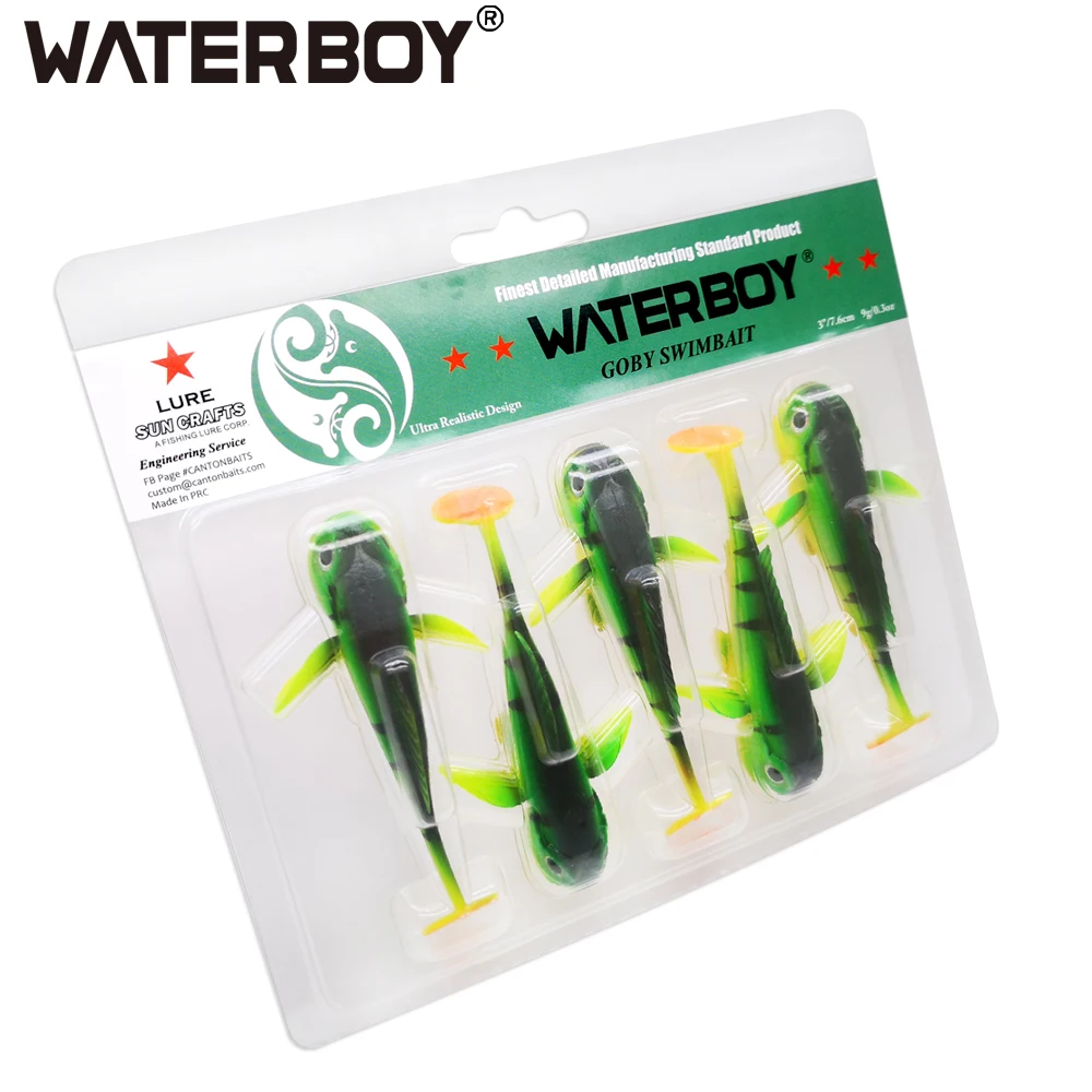 5pcs/Pack Goby Paddle Soft Bait  80mm 9.5g  New Swimbait Ultra Realistic Design Fish Lure Finest Detailed Softbait Fishing Lure