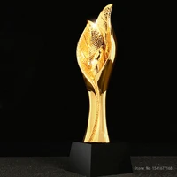 customized leaf trophy gold cup trophy prize champion sports winner educational props trofeo reward competition prize toy