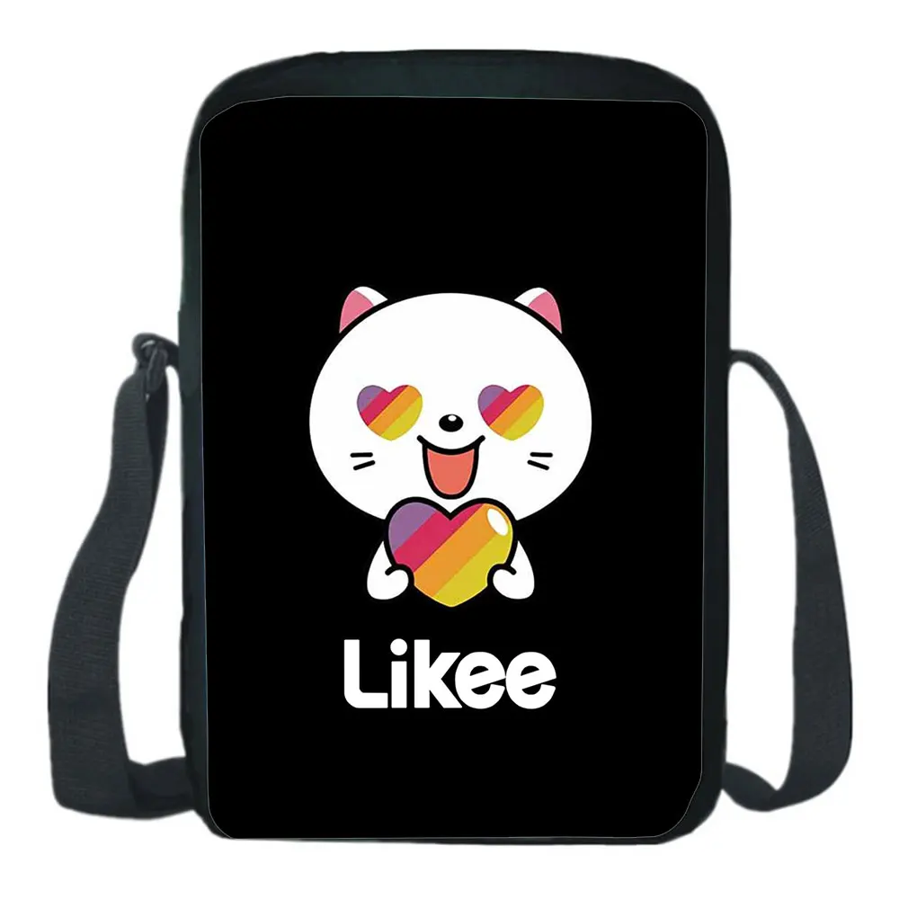 Likee Messenger Bag Popular Rainbow Likee Cat Cartoon Crossbody Bag Cosplay Students Teens Backpack