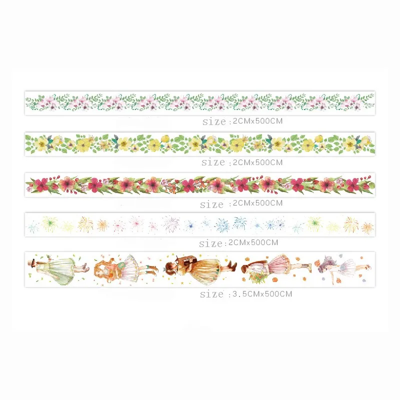 

30pcs/pack Cartoon Masking Washi Tape Decorative Adhesive Tape Cute Kawaii Flowers Decor Decora Diy Scrapbooking Sticker Label