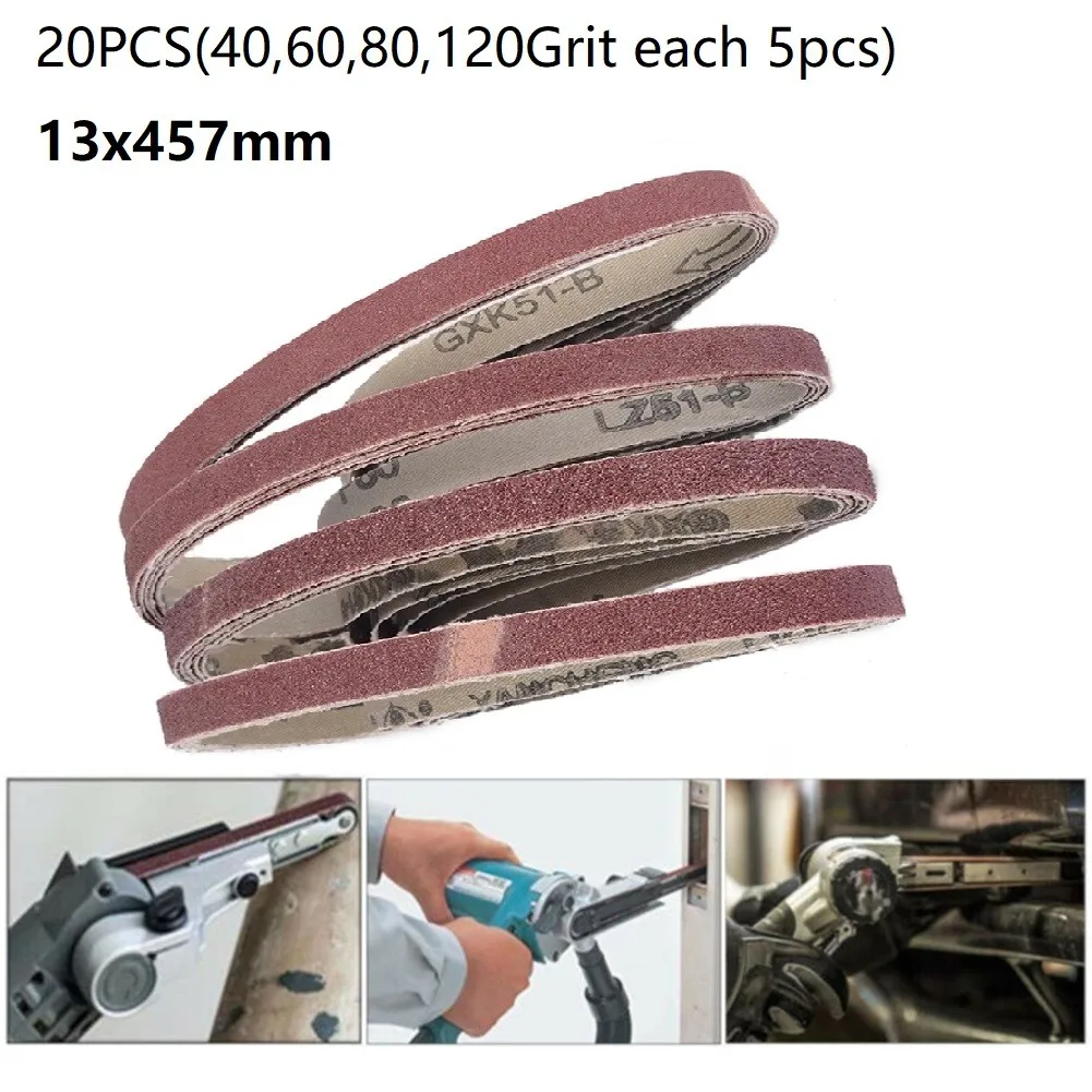 

20 шт., шлифовальные ленты, Зернистость 40/60/80/120