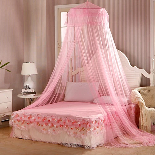 House Bedding Decor Summer Sweet Style Round Bed Canopy Dome Mosquito Net Princess Students for Bedroom | Дом и сад