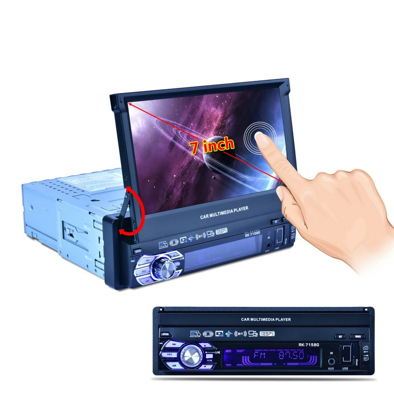 

10 шт./лот автомобиль радио Media Player, встроенная в транспортное средство полностью автоматический выдвижной Экран MP5 /MP4 / MP3 GPS моноблочный комп...