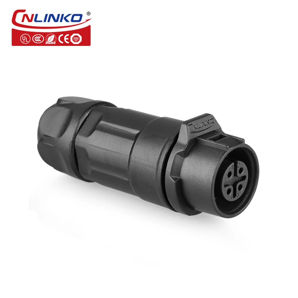 Cnlinko LP серия M12 провод к проводу PBT пластик 5A IP67 AC Электрический разъем питания 4 Pin