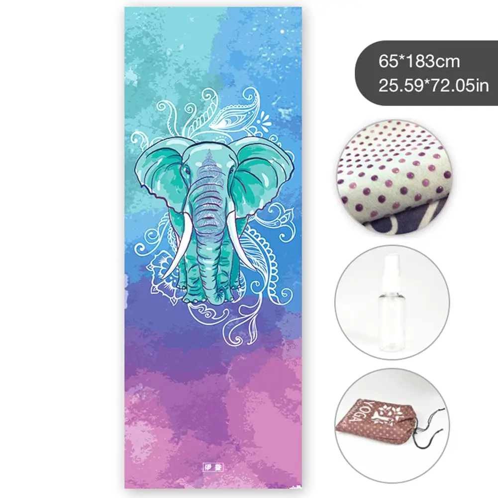 Коврик для йоги чехол полотенце складной нескользящий портативный коврик