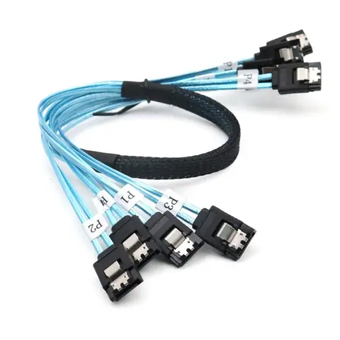 Кабель 4 sata–4 sata sas 6 SATA–6 SATA SATA III 6 Гбит/с Кабель SAS для сервера SATA 7-контактный кабель для передачи данных 0,5 м 1 м