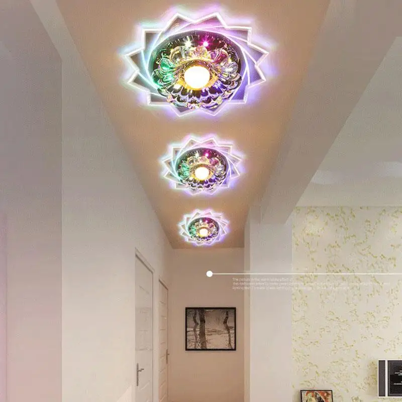 

20cm 3W Surface/Flush Mounted Crystal LED Ceiling Light Fixture Warm White Lamp