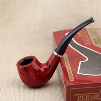 old style chinese carved red resin pipe classic old resin smoking pipe grandfathers retro vintage pipes smoking mahogany pipe