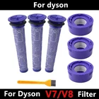 Пылесосы Dyson V8 и V7, 6 шт. в упаковке, предварительные фильтры и 2 шт. в упаковке, совместимые с HEPA-фильтрами, после замена фильтров