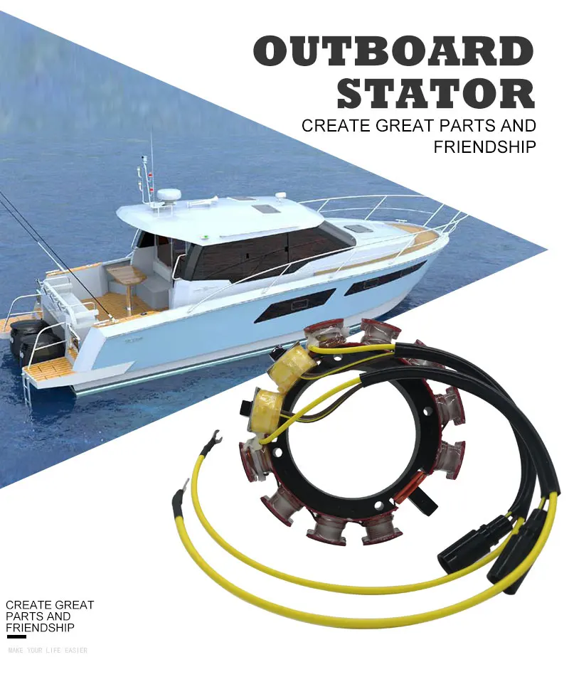 JETUNIT подвесной мотор Статор для Джонсон Evinrude ОМС море драйва 35AMP 6 и 8 цилиндров 18-5868 583847 583117 583670 173-3117