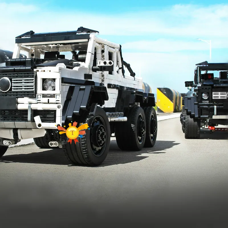LE J901 3300 шт. серия Technic Car совместима с MOC 2425 G63AMG 6X6 LAND CRUISER набор моделей строительные