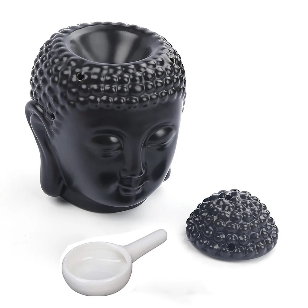 Масляная горелка белый/черный украшение Классическая Арома благовония с Буддой