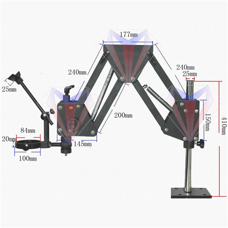 jewellery making Flexible Arm Zoom Microscope For Jewelry Stone Diamond Repairing Setting