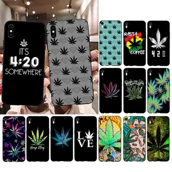 Weed Leaf Pot Kush 420 smoke Phone Case for iPhone 13 11 12 pro XS MAX 8 7 6 6S Plus X 5S SE 2020 XR cover