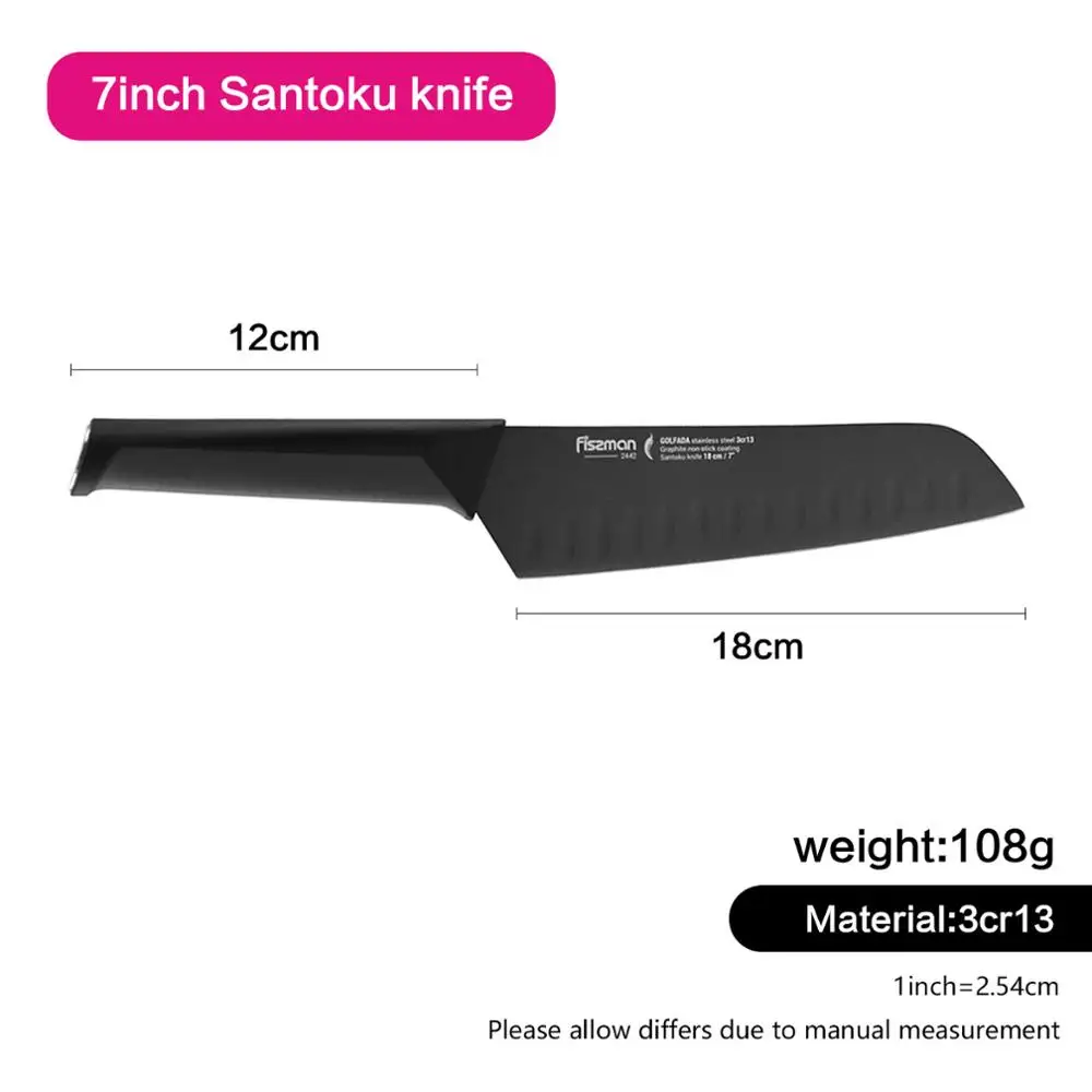 Model 2442 Fissman Golfada серия Janpanese 3Cr13 Стальные Кухонные ножи Santoku нож для стейка шеф-повара - Цвет: Model 2442