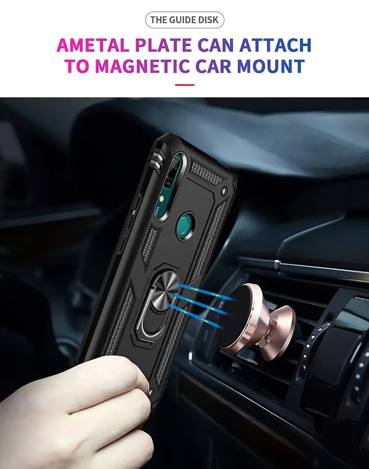 

Armor Shockproof Phone Case For Huawei Y5 Y5P Y6 Y6S Y7 Y7P Y9 Y9S Prime Pro 2019 2020 Car Magnet Finger Ring Holder Stand Cover