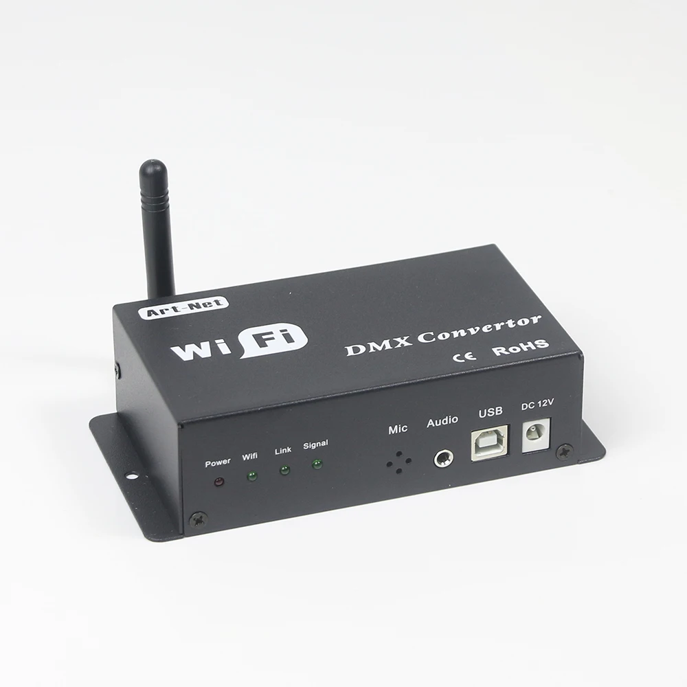 

5pcs/Lot WF310 DC12V DMX512 WIFI DMX Controller CONVERTOR Controlled By Android IOS System with USB+art-net
