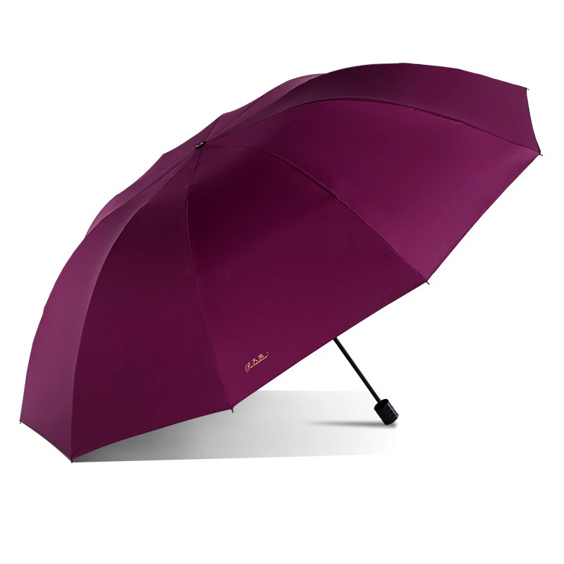 130cm Oversized 3-folding Umbrella Rain Women 3Fold Wind Resistant Manual Men Business Umbrellas Female Parasol | Дом и сад