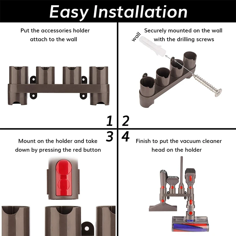 

Mattress Tool with Brushes Accessory Attachment Holder for Dyson V7 V8 V10 V11 SV10 SV11 Cordless Vacuum Cleaner