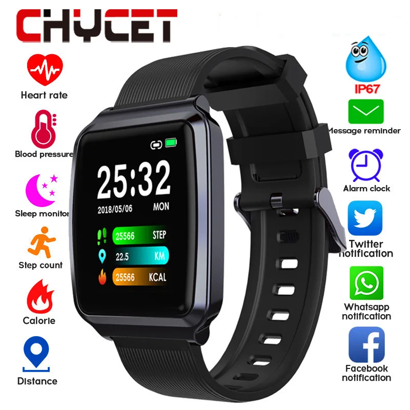 

2019 Smart Watch Men Women Touch Color Screen Blood Pressure Smartwatch Women Heart Rate Activity Tracker Watch For Android IOS