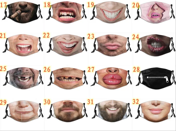 Маски для Хэллоуина с забавным выражением женщин и мужчин уличные спортивные