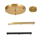 Золотистый потолочный диск, Длинная лента, 3 отверстия, подвесная потолочная лампа пластин, подвесной светильник, аксессуары, черный металлический лоток