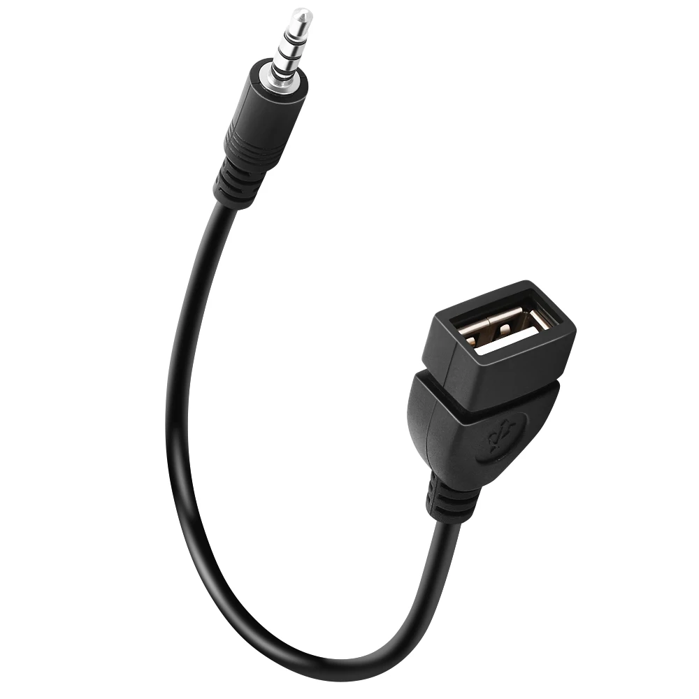 Car 3.5mm Male to USB female Cable For Renault bmw audi lada opel skoda mazda Megane car Accessories | Автомобили и мотоциклы