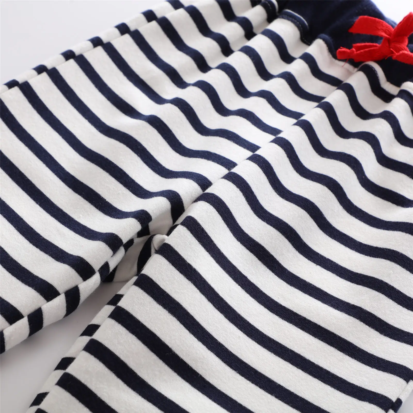 Pantalones de algod&oacute;n con dibujos animados para Ni&ntilde;os, pantal&oacute;n con estampado de zorro bordado a rayas, ropa informal para ni&ntilde;os de 2 a 7 a&ntilde;os, primavera y oto&ntilde;o-2