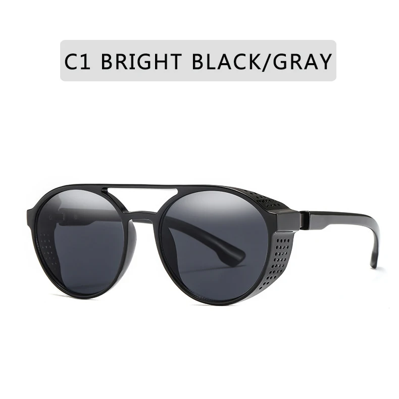 

Fashion Steampunk Sunglasses Women Men Brand Design Retro Goggles Round Flip Up Glasses steam punk Vintage Eyewear Oculos de sol