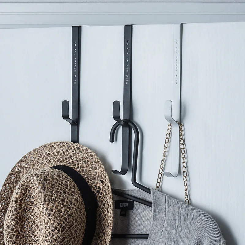

Over the Door Hooks Clothes Coat Hat Towel Hanger No Punching Home Organizer Rack 3pcs
