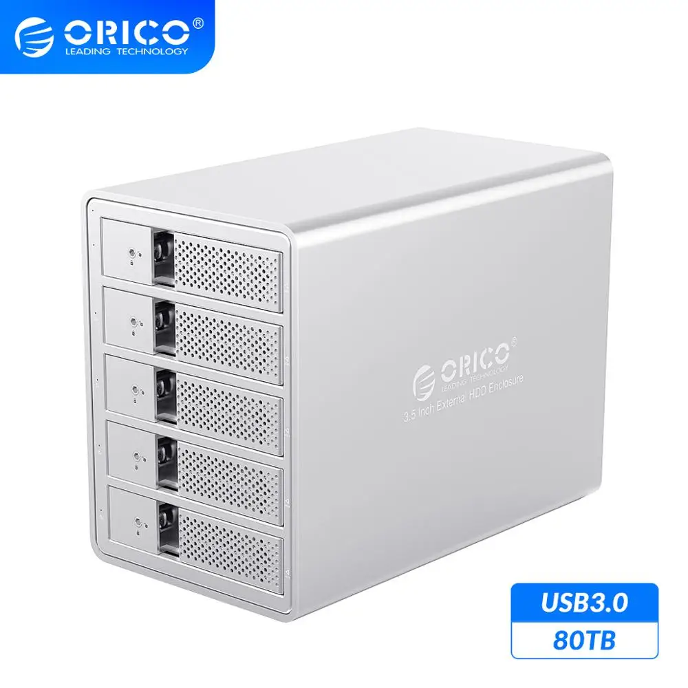 Док станция ORICO для жесткого диска 3 5 дюйма SATA на USB 150 80 ТБ|hard drive enclosure|5 baydrive enclosure |