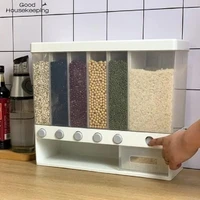 wall mounted cereals dispenser kitchen items food containers rice storage container dispenser 6 moisture proof container