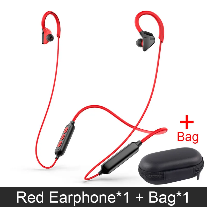 PTM L1 беспроводные Bluetooth наушники Hifi Bluetooth наушники портативные музыкальные наушники с микрофоном стерео бас гарнитура для смартфона - Цвет: Red with Bag