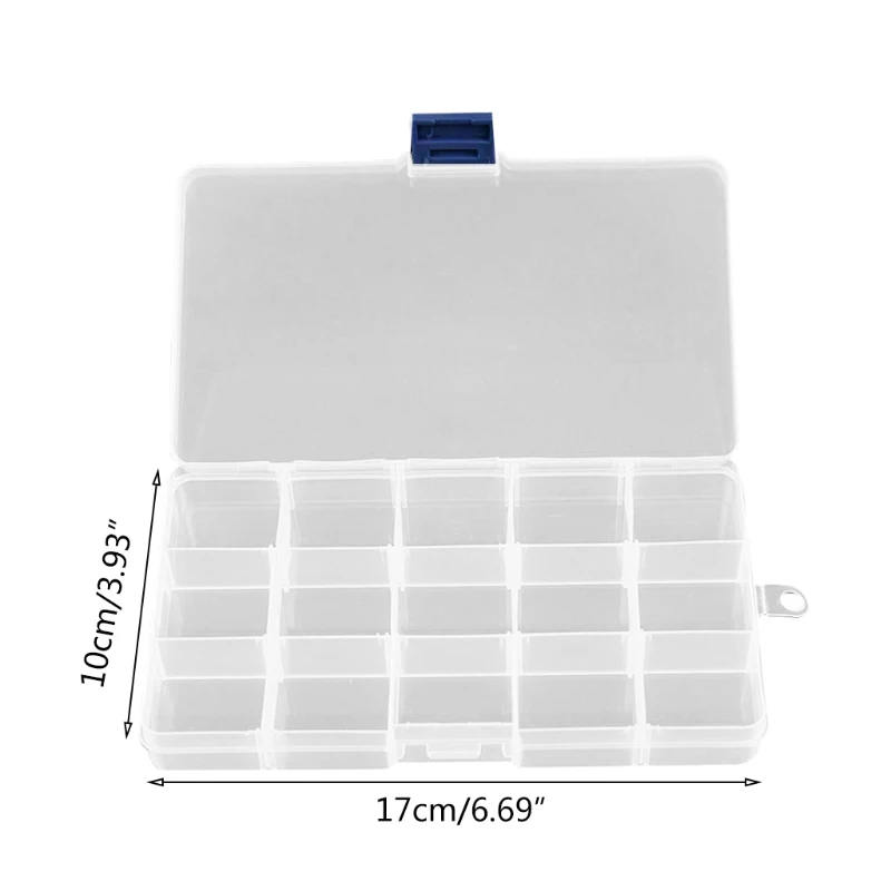 

Clear Storage Box Jewelry Beads Organizer Container Multipurpose Organizer Transparent Box Case