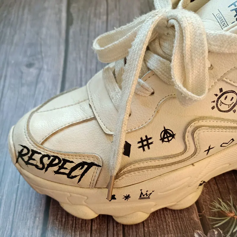 

Sneaker Graffiti DIY Sticker Street Style Shoe Transfer Printing Label AF1 Super Star White Shoes Decorations