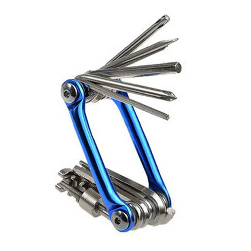 HotMultitool Карманный 11 в 1 складной набор для ремонта велосипедных шин цепь отвертки