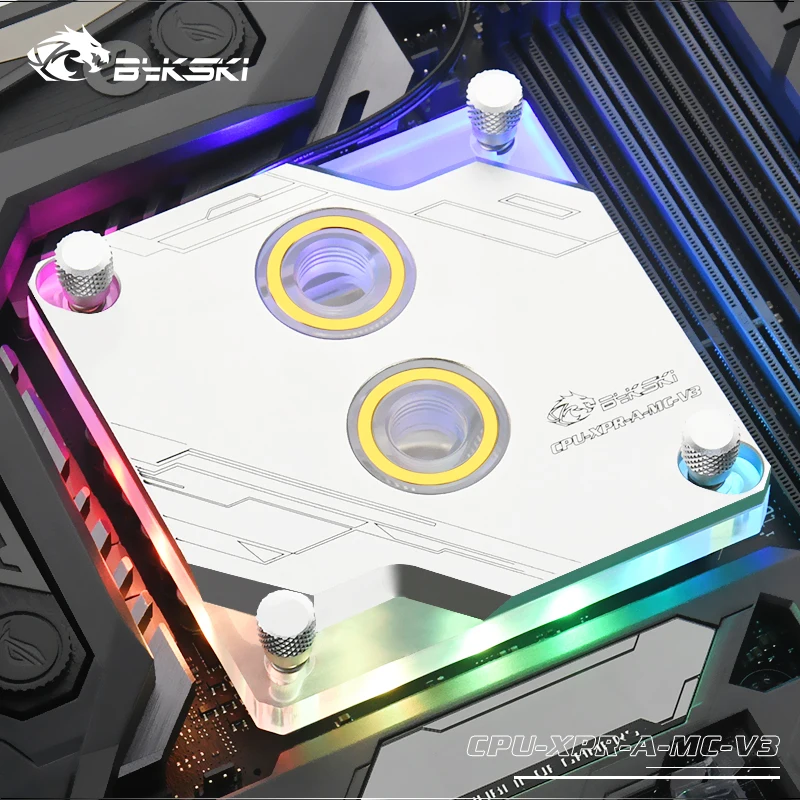 Bykski Процессор водяного охлаждения блока для Intel 1151 115x2011 2066 I7 водоблок для процессора A-RGB AURA SYNC Процессор-XPR-A-MC