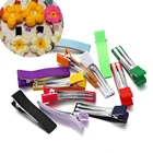 Цветные тканевые заколки для волос 10 шт.лот, зажимы для волос, заколки для волос, зажимы для волос, принадлежности для самостоятельного изготовления бижутерии, аксессуары