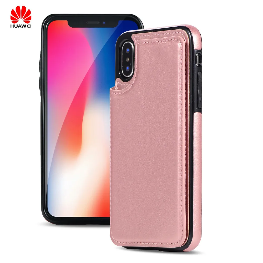 Двухкнопочный Новый Флип кошелек для huawei Mate20 Pro Lite P30 кронштейн чехол из