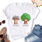 Женские футболки с забавным мультяшным принтом, летняя футболка с коротким рукавом и круглым вырезом, топы, женская футболка, модный топ