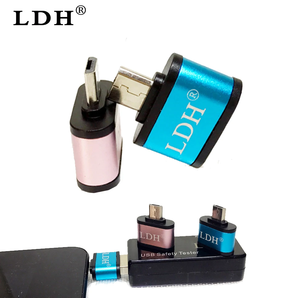 LDH Micro USB OTG к адаптеру позолоченный V8 коннектор конвертер для Samsung huawei ZTE xiaomi lenovo lg