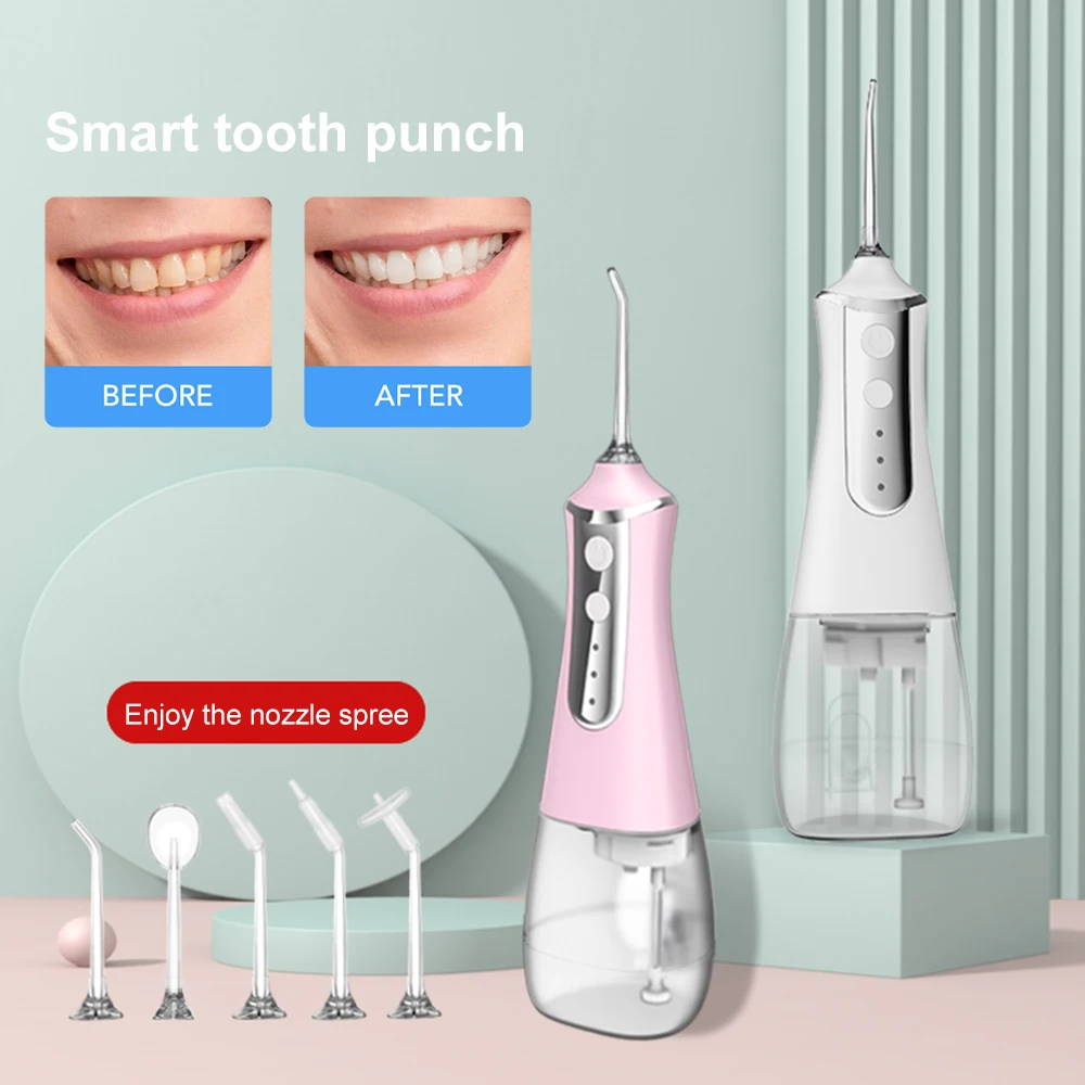 

3 Modes Portable Oral Irrigator USB Rechargeable Water Floss Dental Water Flosser Jet 350ml Dental Teeth Cleaner Tools