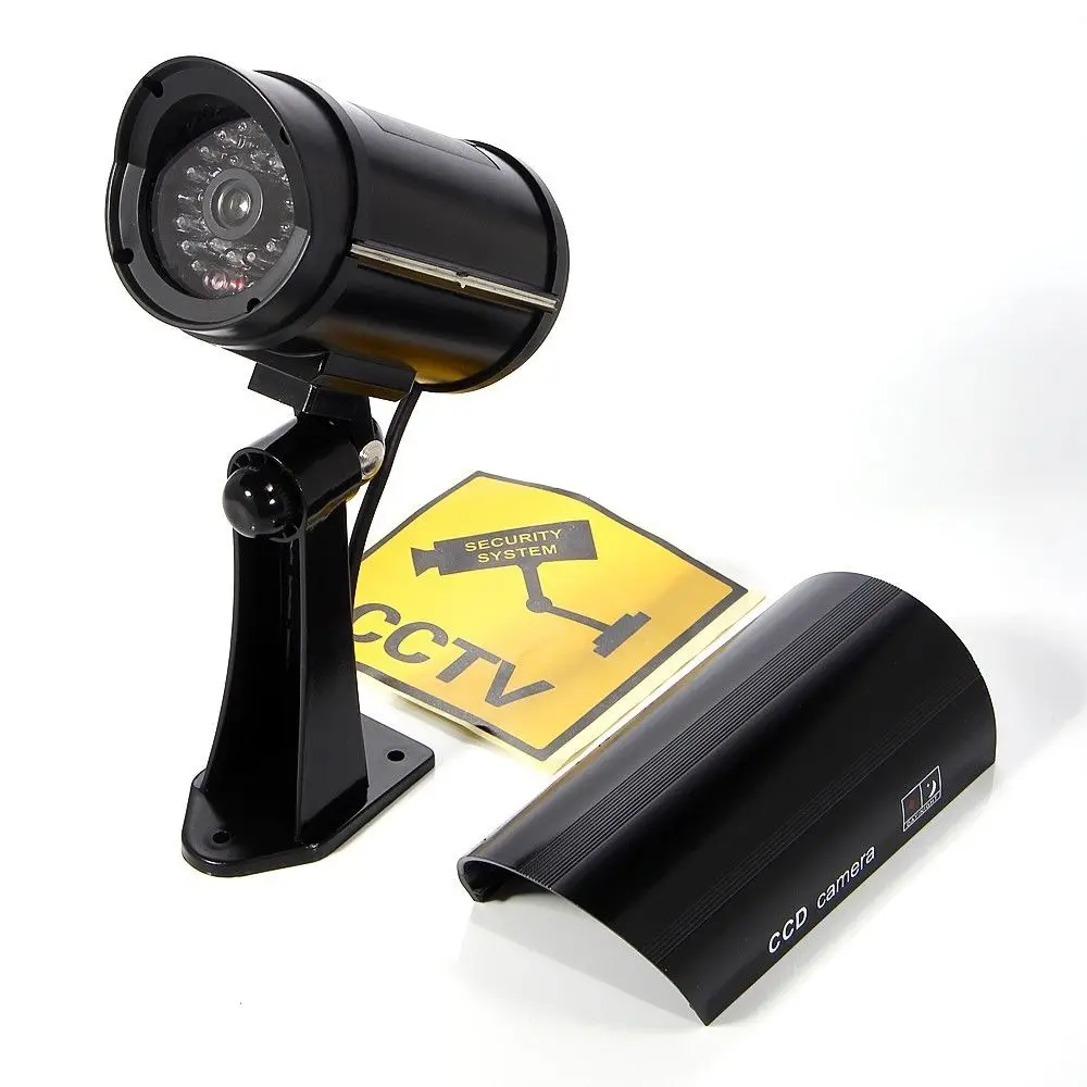 

2Pcs IR Bullet Fake Dummy Surveillance Security Camera CCTV Record Light LED